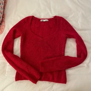 Zara red sweater